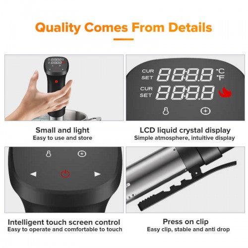 Sous Vide Machine 1000W Precision Cooker Vacuum Slow Powerful Immersion Circulator with LCD Digital Display - - Toytexx Sous Vide Machine 1000W Precision Cooker Vacuum Slow Powerful Immersion Circulator with LCD Digital Display - - Toytexx